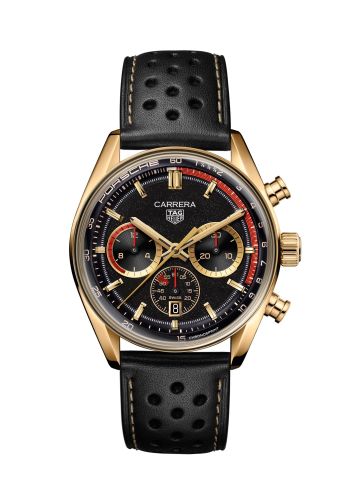 TAG Heuer Carrera Chronosprint Glass Box 42 Yellow Gold / Porsche Porsche Rallye